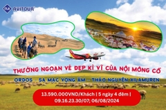 Thưởng ngoạn vẻ đẹp kì vĩ của Nội Mông Cổ | HÀ NỘI – ORDOS – SA MẠC VỌNG ÂM – THẢO NGUYÊN XILAMUREN