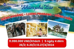 Tour trải nghiệm đáng nhớ tại Lào 2024| Hà Nội – Xiêng Khoảng – Luang Prabang – Viêng Chăn – Hà Nội