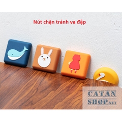 Nút chặn cửa Combo 10 nút chống chạm cửa CUTE, miếng nhựa đệm sau cửa giảm tiếng động, chống trầy GD291-NCC-CUTE