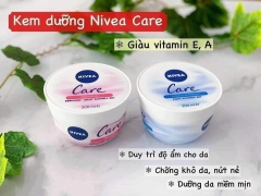 KEM DƯỠNG ẨM NIVEA CARE DƯỠNG ẨM TỐI ƯU CHO DA- Hộp 200ml (Xách tay Đức giá gốc)