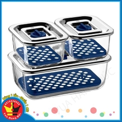 SET 3 HỘP THUỶ TINH ĐỰNG THỰC PHẨM WMF [Xách tay Đức giá gốc]