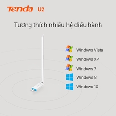 Thiết Bị USB TENDA U2 Thu Wi-Fi Chuẩn N Tốc Độ Cao 150Mbps