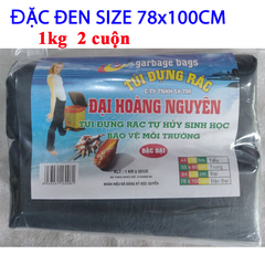 1kg (3 cuộn) Túi đựng rác, bao rác tự phân hủy sinh học màu và đen đủ size có size đặc đại (cực đại) 1 ký mã
