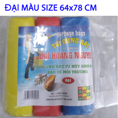 1kg (3 cuộn) Túi đựng rác, bao rác tự phân hủy sinh học màu và đen đủ size có size đặc đại (cực đại) 1 ký mã