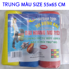 1kg (3 cuộn) Túi đựng rác, bao rác tự phân hủy sinh học màu và đen đủ size có size đặc đại (cực đại) 1 ký mã