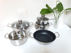 Bộ nồi Inox 5 đáy Fivestar Nắp kính