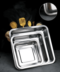 Khay vuông nướng bánh Inox 304