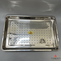 Khay inox  đục lỗ kích thước  40x60x5 cm ( Sus 304, sus 201. sus 430 )