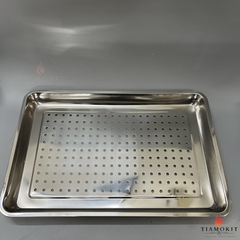 Khay đục lỗ inox chữ nhật kích thước 40x60x5 cm sus 201 loại dày