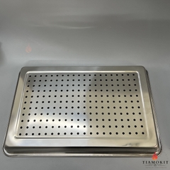 Khay đục lỗ inox chữ nhật kích thước 40x60x5 cm sus 201 loại dày