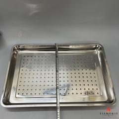 Khay đục lỗ inox chữ nhật kích thước 40x60x5 cm sus 201 loại dày