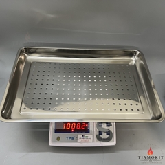 Khay đục lỗ inox chữ nhật kích thước 40x60x5 cm sus 201 loại dày