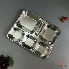 Khay inox chia cơm 6 ngăn Kim Thành Sus 201 (6N2KT)