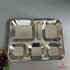 Khay inox chia cơm 6 ngăn Kim Thành Sus 201 (6N2KT)