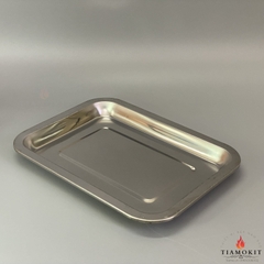 Khay inox để đồ chữ nhật Sus 201  kích thước 20x27 cm (Sâu 2cm, sâu 5cm, sâu 7cm)