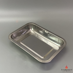 Khay inox để đồ chữ nhật Sus 201  kích thước 20x27 cm (Sâu 2cm, sâu 5cm, sâu 7cm)