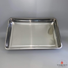 Khay inox để đồ chữ nhật kích thước 40x60 sâu 7cm ( Sus 304, Sus 201, Sus 430 )