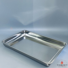 Khay inox để đồ chữ nhật kích thước 40x60 sâu 7cm ( Sus 304, Sus 201, Sus 430 )