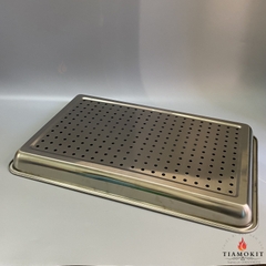 Khay inox  đục lỗ kích thước  40x60x5 cm ( Sus 304, sus 201. sus 430 )