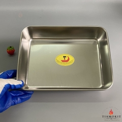 Khay chữ nhật,  khay nướng bánh 25x20x5,5 cm Inox 201