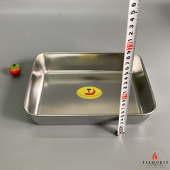 Khay chữ nhật,  khay nướng bánh 25x20x5,5 cm Inox 201