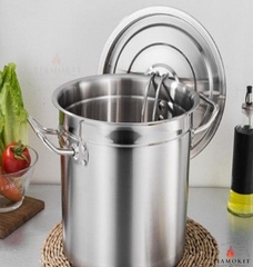 Nồi inox 70 lít SUS304 có từ tính đáy 5 lớp