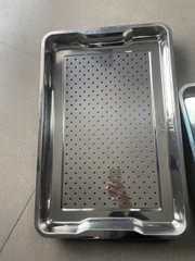 Khay inox  đục lỗ kích thước  40x60x5 cm ( Sus 304, sus 201. sus 430 )