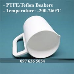 Cốc PTFE/Teflon có tay cầm (PTFE Beaker with Handle), Dung tích: 250ml-10000ml, tekcovina