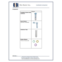 Cột tinh sạch DNA/RNA (EZ-10 Column and collection tube), Mã SD5005, túi 100 cái, hãng Bio Basic-Canada