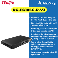 RUIJIE RG-EG105G-P V2 Bộ Định Tuyến Smart Gateway 5 cổng (4-POE)