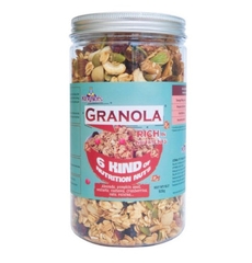 Hộp 500G Granola Siêu Hạt Ngũ cốc Ăn Kiêng Giảm Cân dinh dưỡng Không Đường 500g KingNuts