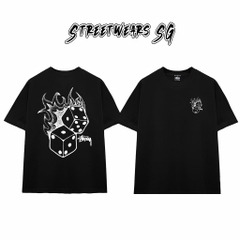 Áo Thun Stu Flaming Dice Tee Cao Cấp Form Rộng - Streetwears SG - STU29
