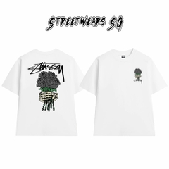 Áo Thun Stu Skeleton Roses Tee Cao Cấp Form Rộng - Streetwears SG - STU28