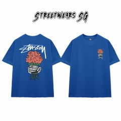 Áo Thun Stu Skeleton Roses Tee Cao Cấp Form Rộng - Streetwears SG - STU28