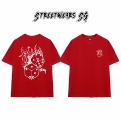 Áo Thun Stu Flaming Dice Tee Cao Cấp Form Rộng - Streetwears SG - STU29