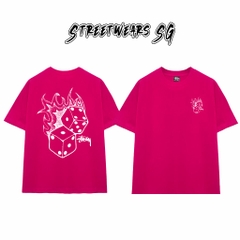 Áo Thun Stu Flaming Dice Tee Cao Cấp Form Rộng - Streetwears SG - STU29