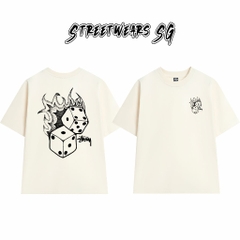 Áo Thun Stu Flaming Dice Tee Cao Cấp Form Rộng - Streetwears SG - STU29