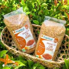 HẠT LANH VÀNG hữu cơ - EU Organic - Markal - Pháp - 500gr