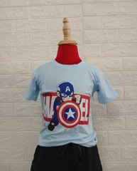 ÁO -SHIRT UNISEX XANH MARVEL 2-4-6-8