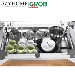 Kệ xoong nồi GROB GH- 60A/70A/75A/80A/90 đa năng inox hộp - Hàng chính hãng GROB