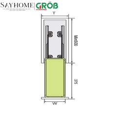 Kệ gia vị GROB GH- 20B/25B/30B/35B/40B đa năng inox hộp - Hàng chính hãng GROB