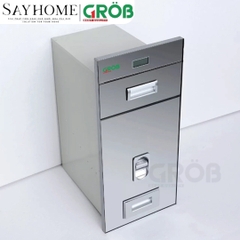 Thùng gạo GROB RBE-300B/300W mặt gương điện tử - Hàng chính hãng GROB