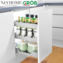 Kệ gia vị GROB GH- 20B/25B/30B/35B/40B đa năng inox hộp - Hàng chính hãng GROB