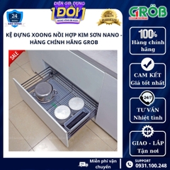 Kệ xoong nồi hợp kim sơn nano GROB - Nan dẹt