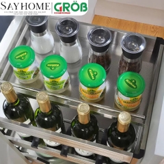 Kệ gia vị GROB GH- 20B/25B/30B/35B/40B đa năng inox hộp - Hàng chính hãng GROB