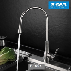 Vòi rửa chén bát inox nóng lạnh B-GEM B-S04