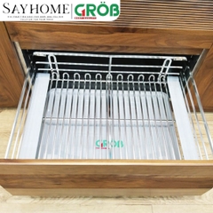 Giá đựng xoong nồi GROB C1O304.093.60/70/75/80/90 đa năng inox 304 GROB - Mix Oval - Hàng chính hãng