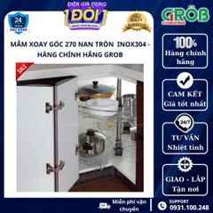 Mâm xoay góc 270 inox 304 GROB - Nan tròn