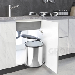 Thùng rác GROB EG- 101, EG- 103  tròn gắn cánh - Hàng chính hãng GROB