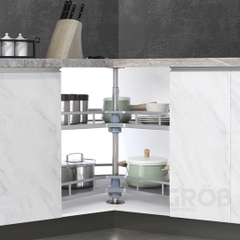 Mâm xoay GROB GM304-270.8/270.9 góc 270 inox 304 đáy Melamin, nan dẹt - Hàng chính hãng GROB